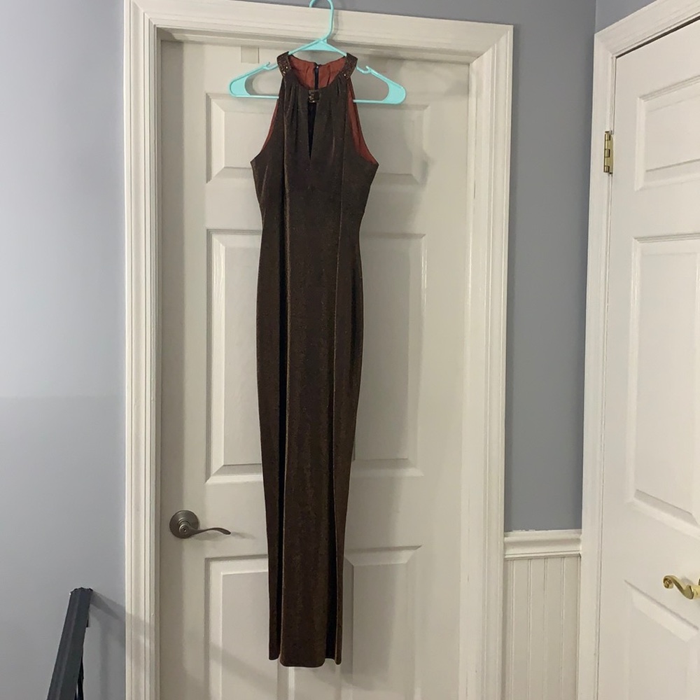 Alex Evenings NEVER WORN brown sparkly dress
